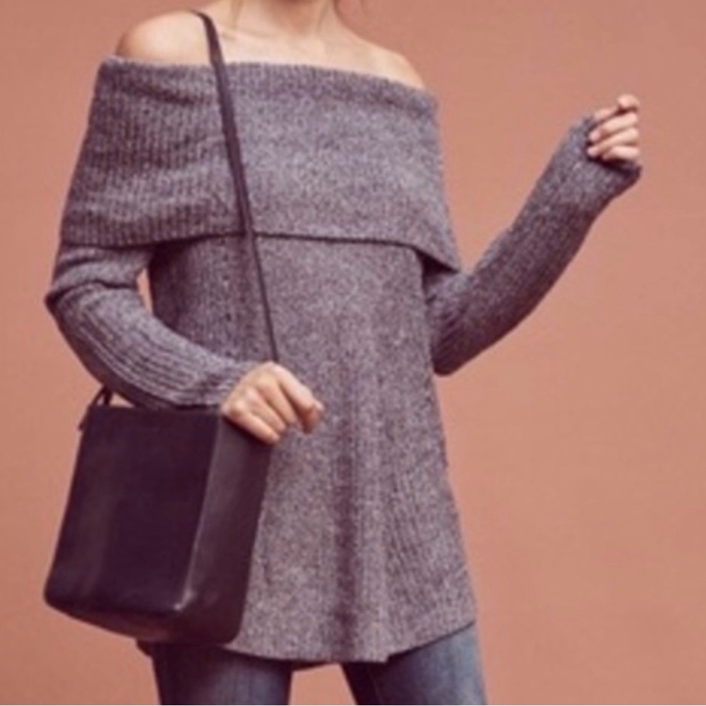 Anthropologie Moth Off the Shoulder Sweater
